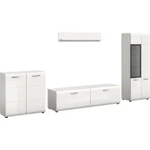 Home Affaire Wohnwand HOME AFFAIRE "FLORENZ, 4-teilige Wohn-Kombination, hochwertige MDF-Front", weiß (weiß hochglanz tiefzieh), B:315cm H:160cm T:41cm, Holzwerkstoff, Kastenmöbel-Sets, Wohnwand, Wohn-Kombination, Wohnzimmer-Möbel, Wohnzimmer,Kombination, Kombi