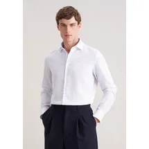 Seidensticker Businesshemd "Schwarze Rose", Herren, Gr. L (42), normale Ärmellängen, mittelblau, 100% Baumwolle, kariert, slim fit, 2-Knopf-Manschette, Hemden, Slim 1/1 Kentkragen Karo