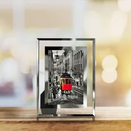 luxuskollektion Bilderrahmen 10x15 cm 2er Set Glas Hochzeit Geschenk Friends