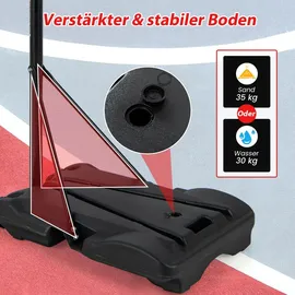 Costway Basketballkorb 260-305 cm Schwarz