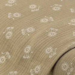 Musselin/Doppel-Gaze "Löwe", beige