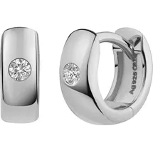 Cai Creolen 925 Silber rhodiniert Zirkonia weiß onesize