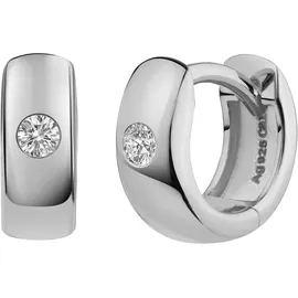 Cai Creolen 925 Silber rhodiniert Zirkonia weiß onesize