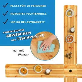 BITUXX Bierzeltgarnitur Stehtisch 241 x 0 x 0 cm Beige/Grün