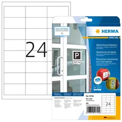 HERMA 10794, Weiß, Rechteck, Dauerhaft, A4, Universal, Papier