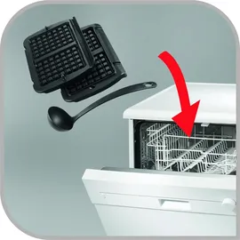 Tefal Waffelplatten | passend für OptiGrill+ und Elite Modell | inklusive Schöpfkelle