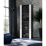 komodee Vitrine Tivoli 55 x 35 x 159 cm Schwarz/Weiß