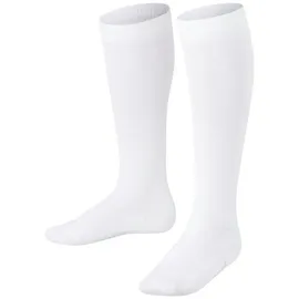Falke Unisex Kinder Kniestrümpfe Family K Kh nachhaltige Baumwolle lang einfarbig 1 Paar, Weiß White 2000, 31-34 - 31-34