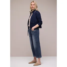 STREET ONE High Waist Wide Leg Jeans, im Loose Fit Dark Blue wash, 32 - 32W / 26L