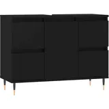 vidaXL Badezimmerschrank 80 x 60 cm Schwarz