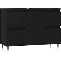vidaXL Badezimmerschrank 80 x 60 cm Schwarz