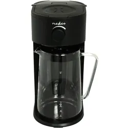 Nedis Eiskaffee- und Eisteezubereiter 2,5 Liter Glaskanne 6 Tassen Schwarz
