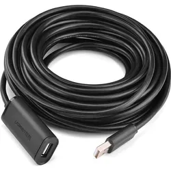 Ugreen USB 2.0 aktives Extenderkabel 480 Mbps, 10m, Schwarz