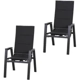 Siena Garden Garten-Relaxsessel, Anthrazit, Metall, Kunststoff, 73x110x59 cm, wetterbeständig, Gartenmöbel, Liegestühle