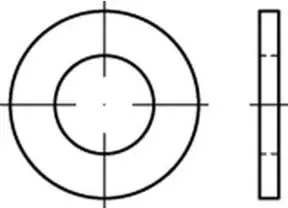 ISO 7089 Stahl 42 (45 x 78 x 8 ) 200 HV S