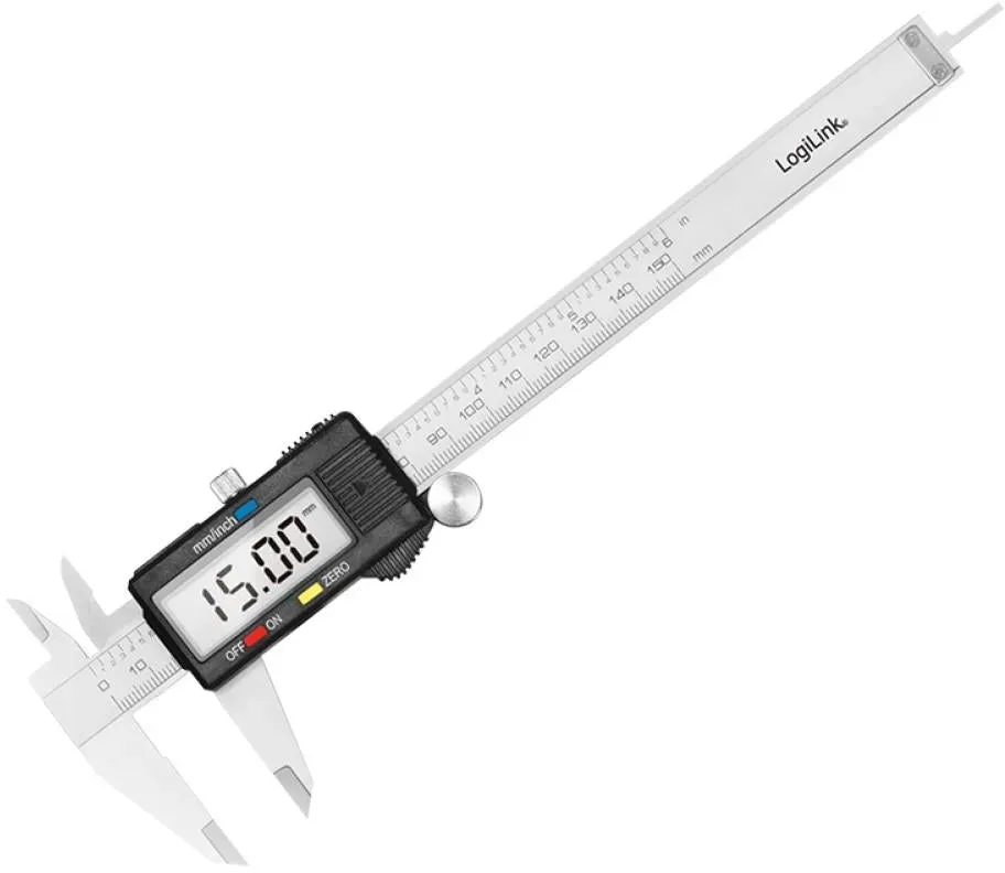 LogiLink Digitaler Messschieber mit LCD Display für Innen- und Außenbereich