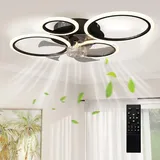 Homcom Deckenventilator 55 cm Schwarz