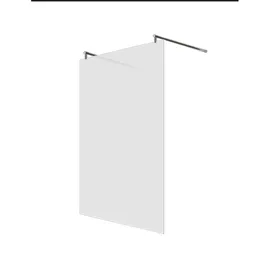 Glaszentrum Hagen 108x200cm Freistehende Dusche 2x R-Halter Satin