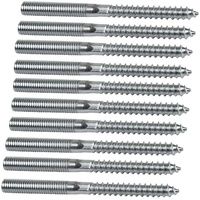 Symbionet 10x Stahl Stockschraube M8 x 100 mm Schraubstift