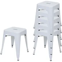 MCW Hocker A73 Metall 39 x 46 x 39 cm Weiß
