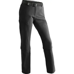 Funktionshose MAIER SPORTS "Arolla", Damen, Gr. 88, Langgrößen, schwarz, 90% Polyamid, 10% Elasthan, Hosen, Damen Wanderhose, zipp-off Outdoor-Hose, 3 Taschen, Regular Fit
