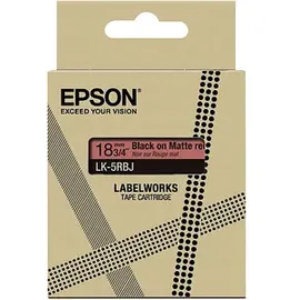 Epson LK-5RBJ schwarz auf matt rot 18mm x 9m