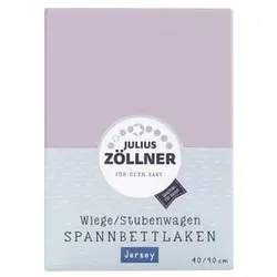 JULIUS ZÖLLNER Spannbetttuch Jersey für Wiege flieder, 40x90 cm