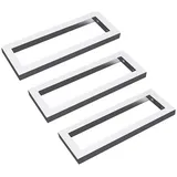 SoGood - doporro 3 Stück Edelstahl Wandkonsole WH01 Träger Regalträger Regalhalter 50x3x15 cm - Silber | Rechteckig