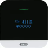 ABUS CO2-Melder - CO2WM110 AirSecure - Messgerät für Luftqualität, Luftfeuchtigkeit und Temperatur im Raum - mit Alarm und CO2-Ampel - 10-Jahres-Sensor