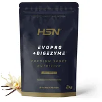HSN Evopro (Whey + Kasein), Sequentielles Protein, Vanille 2 kg, Digezyme-Enzymkomplex, kein Dosierer enthalten, kein GMO, Vegetarisch, Gluten- und Sojafrei
