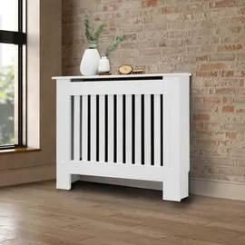ECD Germany Heizkörperverkleidung Landhausstil 78x19x82 cm Weiß