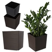 Kadax Blumentopf aus Kunststoff 400x400 mokka - Kadax