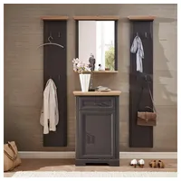 Lomadox JÜLICH-36 Garderoben-Set 170 x 204 x 41 cm grau