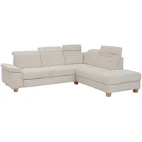 Home Affaire Ecksofa »Dalia L-Form«, mit Federkernpolsterung, wahlweise mit Bettfunktion, Bettkasten beige