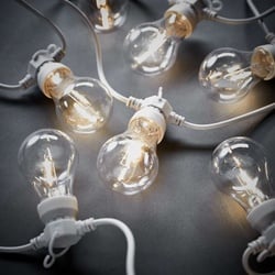 BUTLERS BULB LIGHTS Outdoor-Lichterkette mit 10 Glühbirnen und Stecker