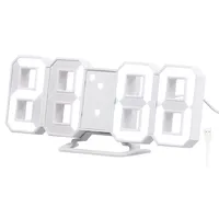 Lunartec große LED-Tisch- & Wanduhr, 7-Segment-Ziffern, dimmbar, Wecker, 21,5cm