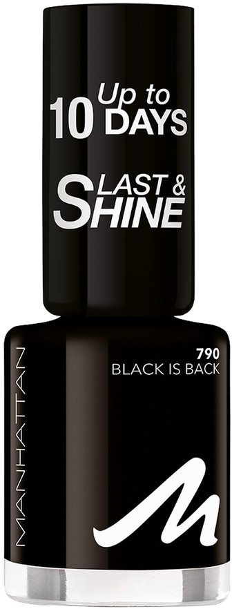 Manhattan Last + Shine Nail Polish Nagellack 8 ml 790 - BLACK IS BACK