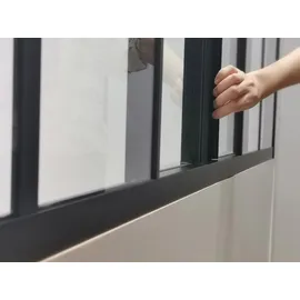 vente-unique Glaswand Ravena Schwarz 120 cm