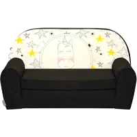 FORTISLINE – Kindersofa MINI ausklappbar 40x78x45cm - Kindersofa für Kinder 2in1 - Kindercouch ausklappbar - Schlafcouch aus Schaumstoff - Abnehmbarer Bezug - Viele Motive