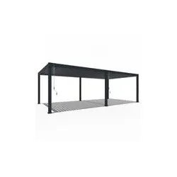 Weide Deluxe Plus Pergola | Aluminium Lamellendach | 4 x 8 M | anthrazit | Pavillon freistehend