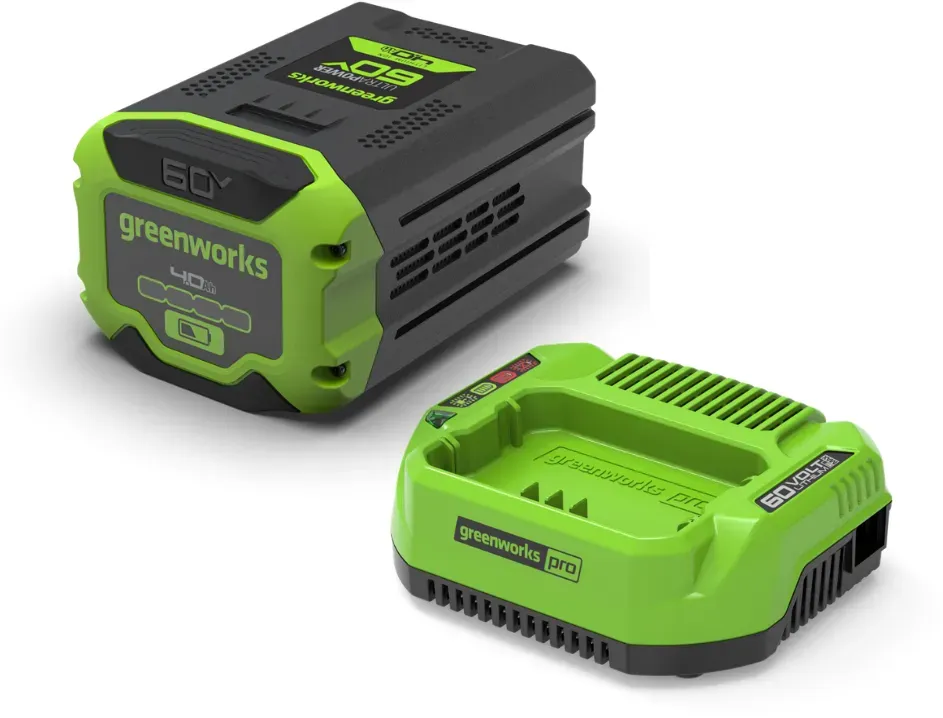 Greenworks 60V Starter Kit 4Ah Akku + Ladegerät