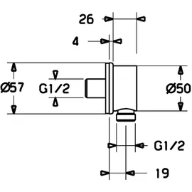 Hansa Hansaviva Wandanschlussbogen Chrom