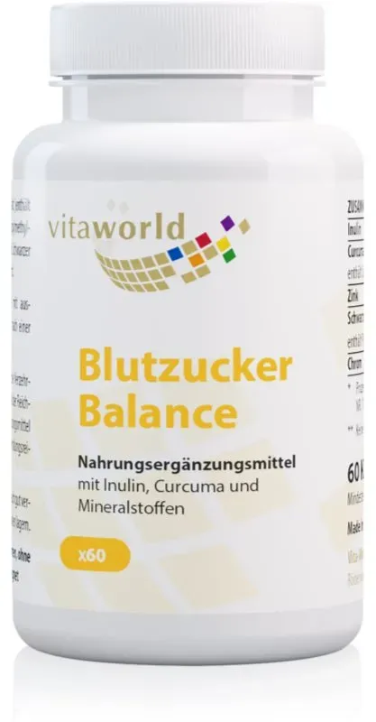 Vita World Blutzucker Balance Kapseln mit Pflanzenextrakten 60 KAP