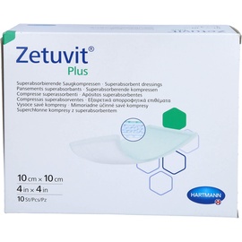 Hartmann Paul Hartmann Zetuvit Plus Saugkompressen steril 10x10cm 10 Stück