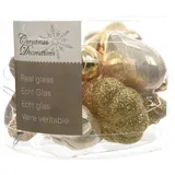 Kaemingk Weihnachtsbaumkugeln Glas Blüten Sterne Herzen Zapfen 12 Stück