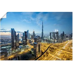 Artland Wandbild »Dubai«, Bilder von Asien, (1 St.), als Leinwandbild, Poster in verschied. Größen Artland Farbe Bild(er): blau