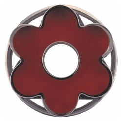 STÄDTER Ausstechform Linzer mit Auswerfer 6er-Rosette, Edelstahl silberfarben