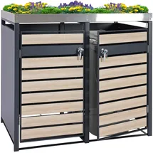 MCW Mülltonnenverkleidung J81 125 x 132 x 80 cm anthrazit