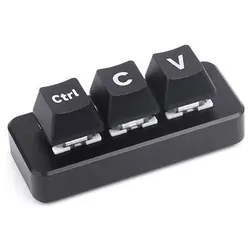 Waveshare Ctrl C + V Shortcut Keyboard Plus Version, RP2040 Dual Type-C, RGB, programmierbar