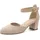 TAMARIS Comfort Damen Pumps mit Riemen aus Leder Elegant, Beige (Beige), 39 EU